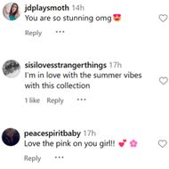 Fans react to Millie Bobby Brown's new Villa collection. (Image via Instagram/@milliebobbybrown)